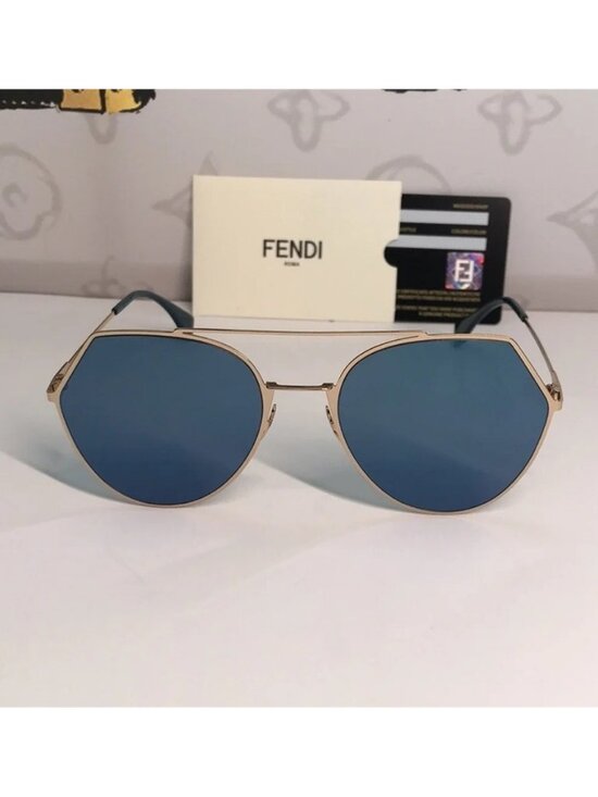 Fendi FF0194/S 0002A Blue Square Sunglasses – Women’s Luxury Eyewear